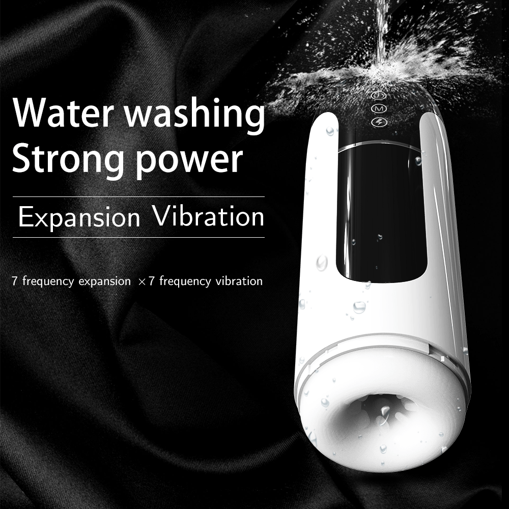 Fehér színű Intenzív Gyönyör – 7 Funkciós Férfi Maszturbátor. A készülék 7 különböző funkciója között megtalálhatóak a különböző szívási módok és vibrációs ritmusok, amelyek kombinációja biztosítja a személyre szabott élményt