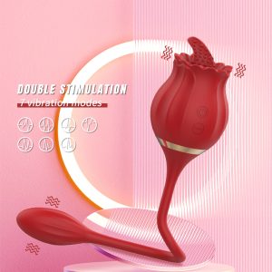 rózsa alakú vibrátor, ami duplán stimulál