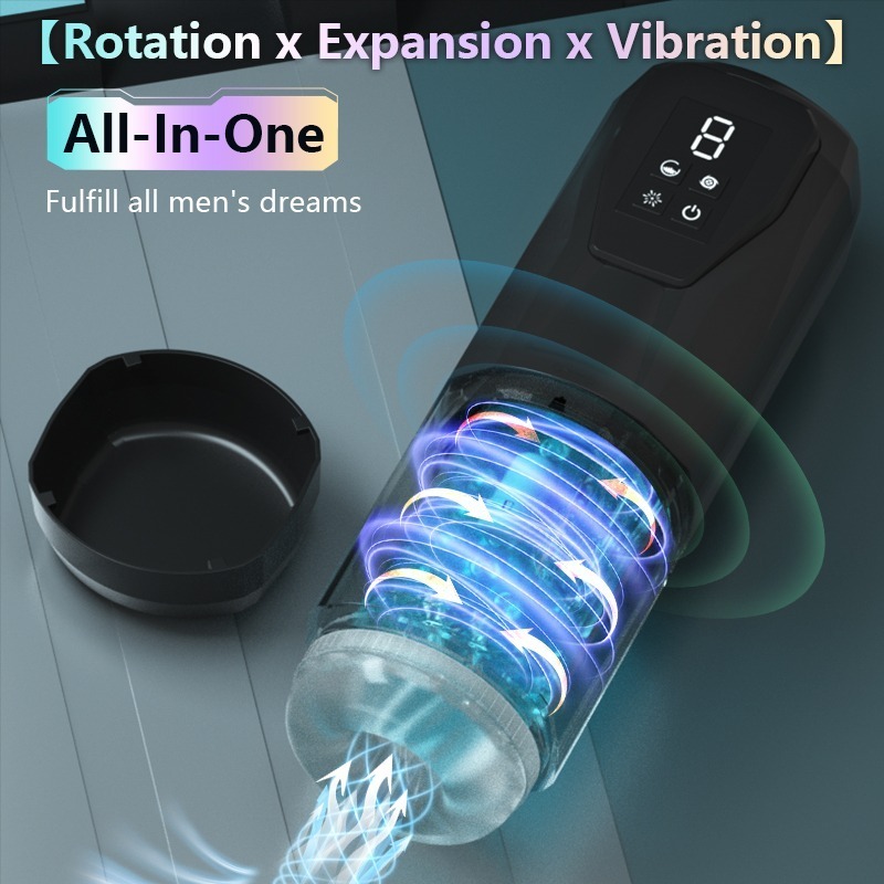 fekete férfi vízálló szilikonos 7 funkciós változtatható sebességes férfi maszturbátor